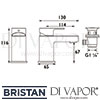 Bristan Frenzy Basin Mixer Clicker Waste Dimensions